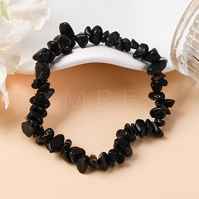 Natural Indian Agate Stretch Bracelets BJEW-JB03681-04-1