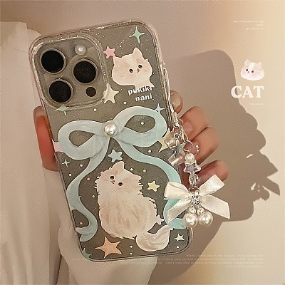 Cute Cartoon Cat TPU Plastic Mobile Phone Cover PW-WGF333E-08-1