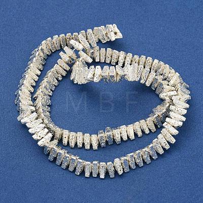 Electroplated Natural Lava Rock Beads Strands G-I360-H01-04-1