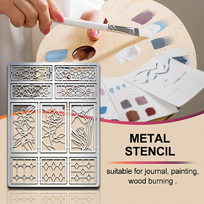 Custom Stainless Steel Metal Stencils DIY-WH0289-057-1