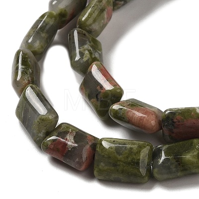 Natural Unakite Beads Strands G-G085-A15-01-1