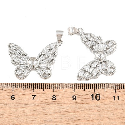 Brass Micro Pave Cubic Zirconia Peg Bails CU-CBA908F-03P-1
