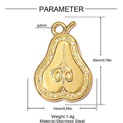 304 Stainless Steel Pendants SA-OY001-99G-1
