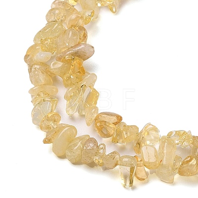 Natural Citrine Chip Beads Strands G-D093-A03-1