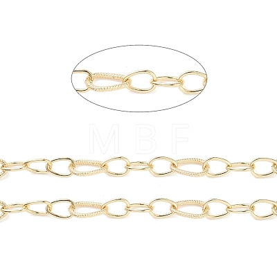 Rack Plating Brass Teardrop Link Chain CHC-K013-05-1