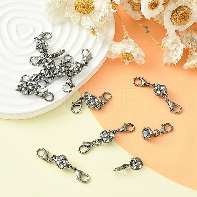 1Pc Alloy Crystal Rhinestone Magnetic Clasps ALRI-YW0001-11B-1