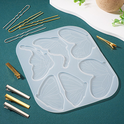 1Pc DIY Butterfly Hair Clip Silicone Molds DIY-TA0016-03-1