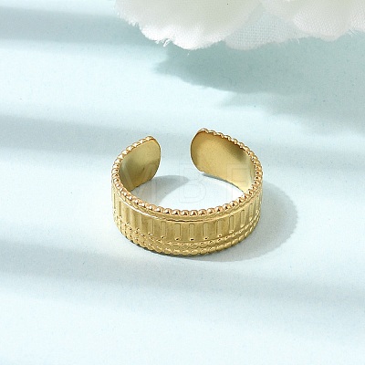 304 Stainless Steel Cuff Open Rings SA-CBAB727-01G-1