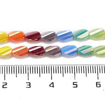 Electroplate Glass Beads Strands EGLA-C004-12-1