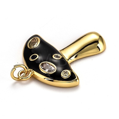 Real 18K Gold Plated Brass Micro Pave Cubic Zirconia Pendants X-ZIRC-L100-019H-G-1