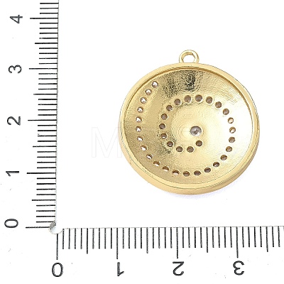 Brass Micro Pave Clear Cubic Zirconia Pendants CU-CBA4231-04G-1