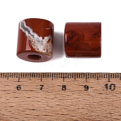 Natural Red Jasper European Beads G-P520-05P-1