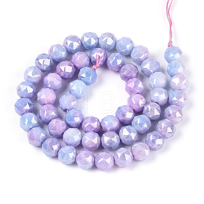 Anti-Tarnish Electroplate Glass Beads Strands X-GLAA-N010-8mm-11-1