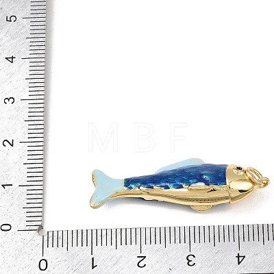 Brass Enamel Pendants KK-L255-03G-B02-1