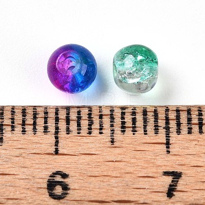 Baking Painted Transparent Crackle Glass Beads DGLA-Q018-4mm-M01-1