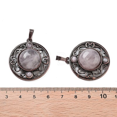 Natural Rose Quartz Pendants G-Q158-03A-R06-1