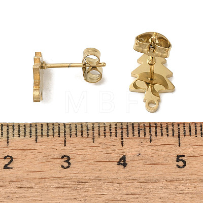 Ion Plating(IP) 304 Stainless Steel Stud Earring Findings STAS-I206-23G-1