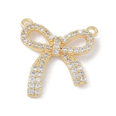 Brass Micro Pave Clear Cubic Zirconia Pendants KK-U008-01B-G-1