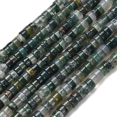 Natural Moss Agate Beads Strands G-Z110-A39-2x4mm-1