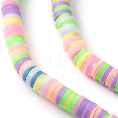 Handmade Polymer Clay Beads Strands CLAY-R089-4mm-T03C-1