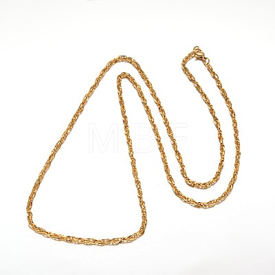 304 Stainless Steel Rope Chain Necklaces NJEW-L403-03G-1