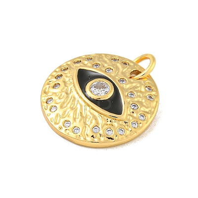 Rack Plating Brass Micro Pave Cubic Zirconia Pendants KK-P277-26G-01-1