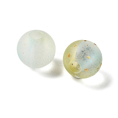 Frosted Transparent Acrylic Beads X1-OACR-F013-12H-1