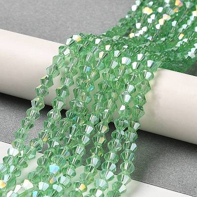 Transparent Electroplate Glass Beads Strands EGLA-A039-T2mm-B24-1