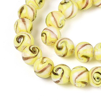 Handmade Gold Sand Lampwork Beads LAMP-T024-11E-1