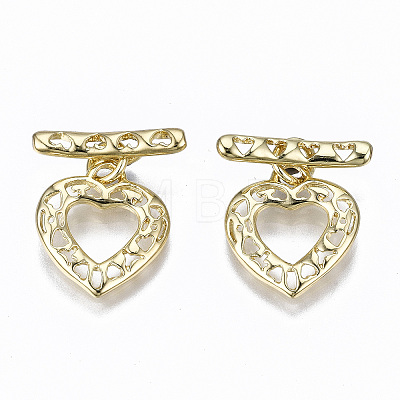 Brass Toggle Clasps KK-T057-056-NF-1