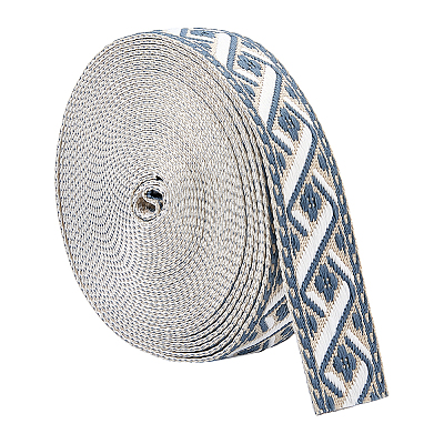 Vintage Jacquard Polyester Ribbon OCOR-WH0109-334B-1
