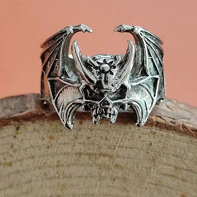 Bat Themes Alloy Adjustable Finger Rings FS-WG25ADA-04-1