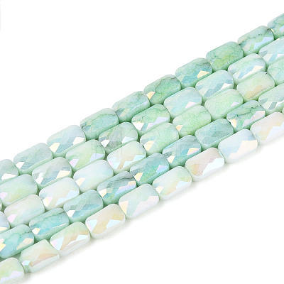 Anti-Tarnish Electroplate Glass Beads Strands X-GLAA-T025-29B-1