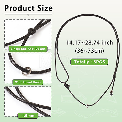 Waxed Polyester Cord Necklaces NJEW-TAC0022-05-1