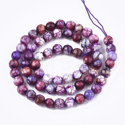 Natural Crackle Agate Beads Strands X-G-T119-01A-05-1