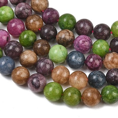Natural Dyed White Jade Beads Strands GG-CBAEB22-B01-8mm-15-1