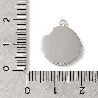 304 Stainless Steel Pendants STAS-B074-08P-07-1