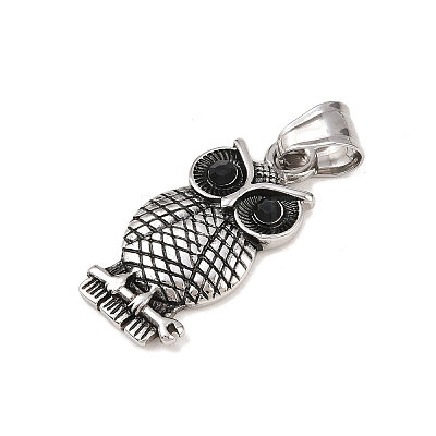304 Stainless Steel Rhinestone Pendants STAS-K316-06B-AS-1