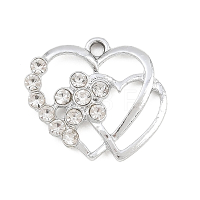Alloy Rhinestone Pendants RB-CBA332B-04A-P-1