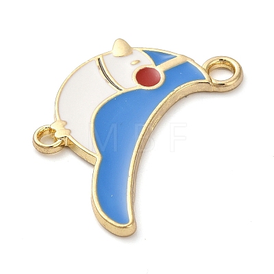 Rack Plating Alloy Enamel Bird Connector Charms ENAM-U001-03A-G-1