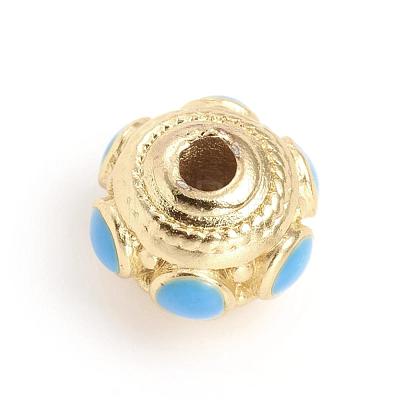 Matte Gold Color Brass Bumpy Beads KK-L155-05A-1