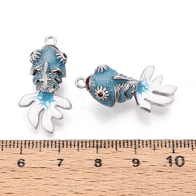 Brass Enamel Pendants X-KK-T071-27P-04-1