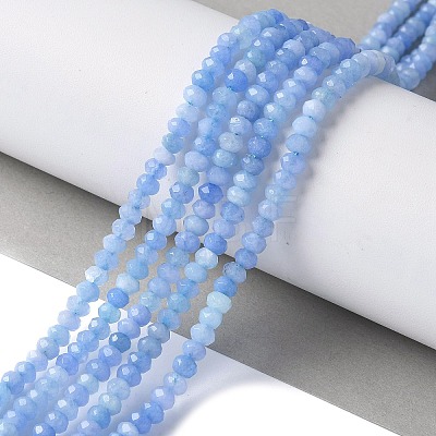 Dyed Natural Malaysia Jade Rondelle Beads Strands G-E316-2x4mm-60-1