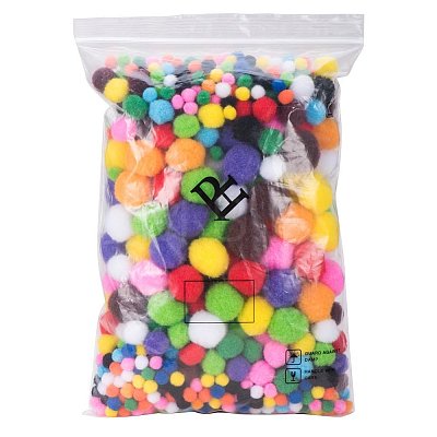 10mm to 30mm Mixed Sizes Multicolor Assorted Pom Poms Balls About 550pcs for DIY Doll Craft Party Decoration AJEW-PH0001-M-1