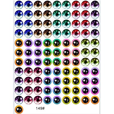 Printed Transparent Glass Cabochons GL-CBAA22A-17-1