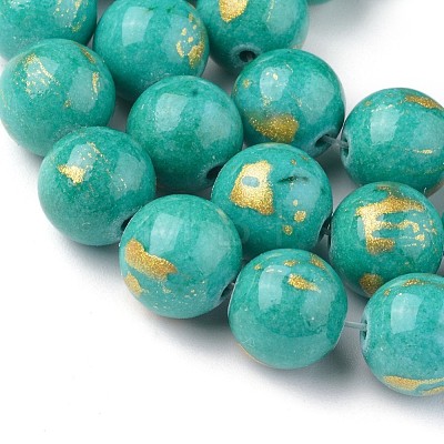 Natural Mashan Jade Beads Strands G-F670-A01-8mm-1