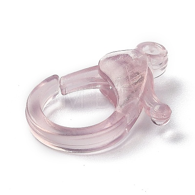 Transparent Plastic Lobster CLaw Clasps KY-H005-A06-1