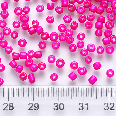 8/0 Baking Paint Glass Round Seed Beads SEED-S036-01B-03-1