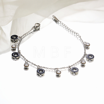 Non-Tarnish Elegant Stainless Steel Chain Bracelet for Women UM8355-2-1