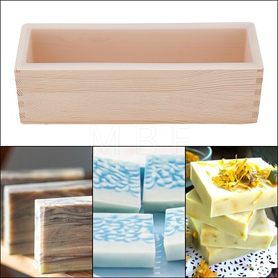 Rectangular Pine Wood Soap Molds OBOX-WH00005-01-1